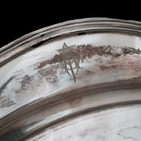 Early 1900s Reed & Barton Silver Plated Serving Tray Pattern 11040 24" x 18" - Picture 2 of 6